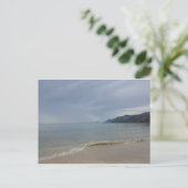 weißer Sandstrand Postkarte (Stehend Vorderseite)