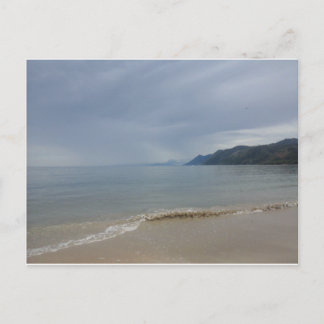 weißer Sandstrand Postkarte