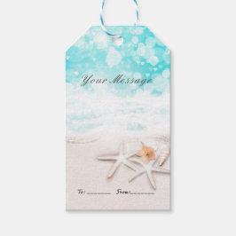 Weißer Sandstrand Starfish Blue Ocean Gastgeschenk Geschenkanhänger