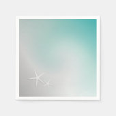 Weißer Sandstrand und Star Fish Serviette (Vorderseite)