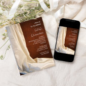 Weißer Satin auf der Party Einladung "Brown Quince