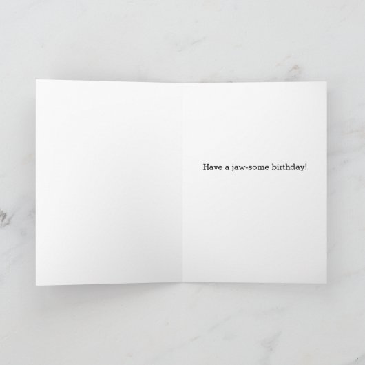 Weißer Schachhai 12. Geburtstag Karte (Innenseite)