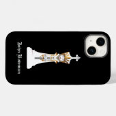 Weißer Schachkönig / Personalisierter Name Case-Mate iPhone Hülle (Rückseite (Horizontal))