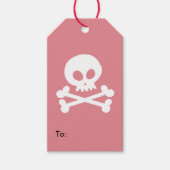 weißer Schädel Geschenkanhänger (Vorderseite)