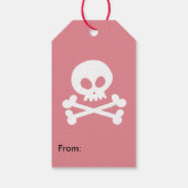 weißer Schädel Geschenkanhänger (Rückseite)