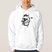weißer Schädel Hoodie (Vorderseite)