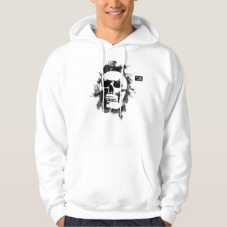 weißer Schädel Hoodie
