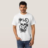 Weißer Schädel-T - Shirt (Vorne ganz)