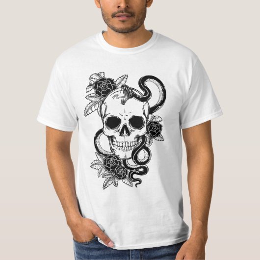 Weißer Schädel-T - Shirt (Vorderseite)