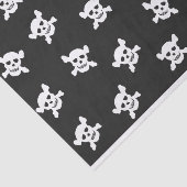 Weißer Schädel und Crossbone auf Schwarzem Seidenpapier (Ausschnitt)