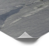 Weißer Schäfer im Schnee Poster (Ecke)