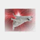 Weißer Schäferhund Fleecedecke (Vorderseite (Horizontal))