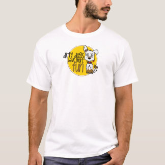 Weißer Schäferhund - gelbes Logo T-Shirt