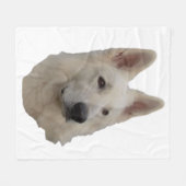 weisser Schäferhund Kopf Decke (Vorderseite (Horizontal))