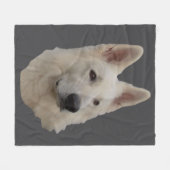 weisser Schäferhund Kopf Decke (Vorderseite (Horizontal))