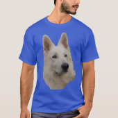 Weisser Schäferhund Kopf T-Shirt (Vorderseite)