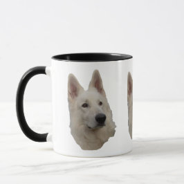 weisser Schäferhund Kopf Tasse
