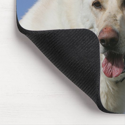 Weißer Schäferhund Mousepad (Ecke)