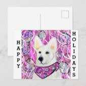 Weißer Schäferhund Postkarte (Vorne/Hinten)