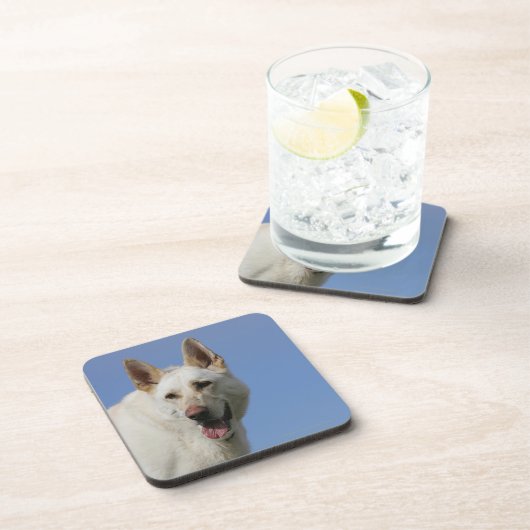 Weißer Schäferhund Untersetzer (Rechte Seite)