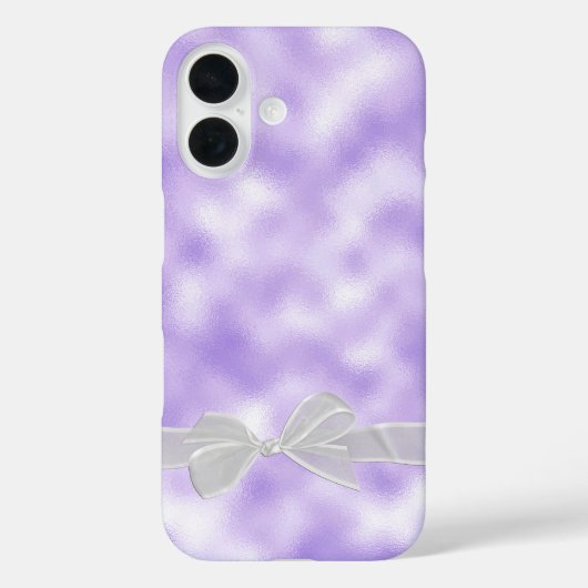 weißer Scherbogen auf lila Frost Case-Mate iPhone Hülle (Rückseite)