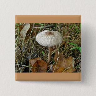 Weißer Schirmpilz-Koordinator Button