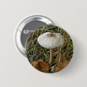 Weißer Schirmpilz-Koordinator Button (Vorne & Hinten)