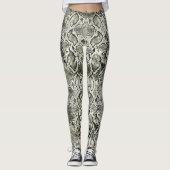 Weißer Schlangendruck Leggings (Vorderseite)
