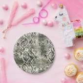 Weißer Schlangendruck Pappteller (Party)