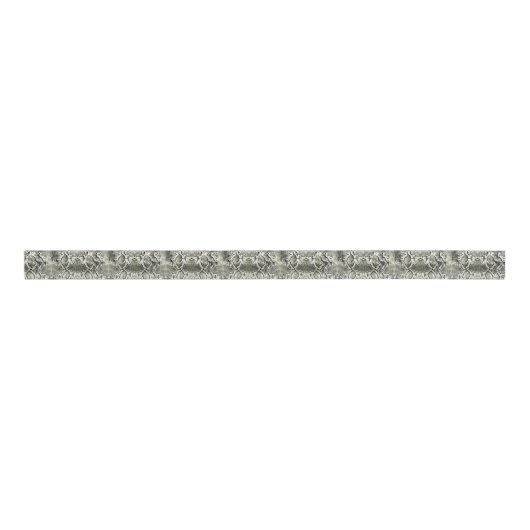 Weißer Schlangendruck Ripsband (Vorderseite)