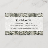 Weißer Schlangendruck Visitenkarte (Rückseite)