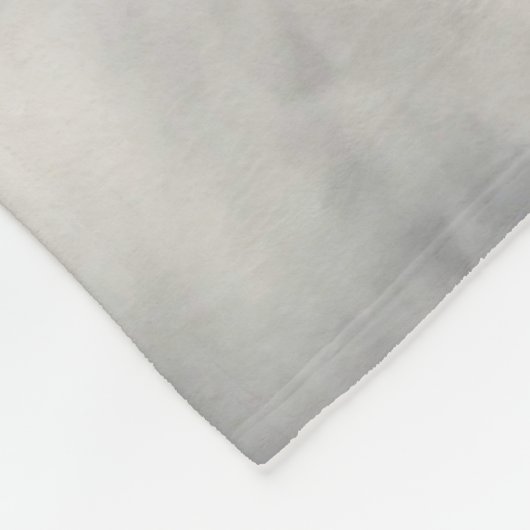 Weißer Schlittenhund Fleecedecke (Ecke)