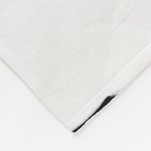 Weißer Schlittenhund Fleecedecke (Ecke)