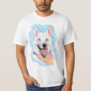 Weißer Schlittenhund T-Shirt