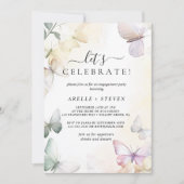 Weißer Schmetterling Einladung (Vorderseite)