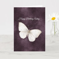 Weißer Schmetterling Lila Geburtstag