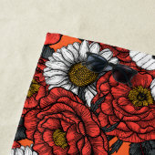 Weißer Schmetterling und Rose Strandtuch (Beispiel)