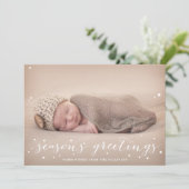 Weißer Schnee | FROHEN FESTTAGE FOTO Feiertagskarte (Stehend Vorderseite)