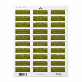 Weißer Schnee | Green Holiday Address Label (Vorne)