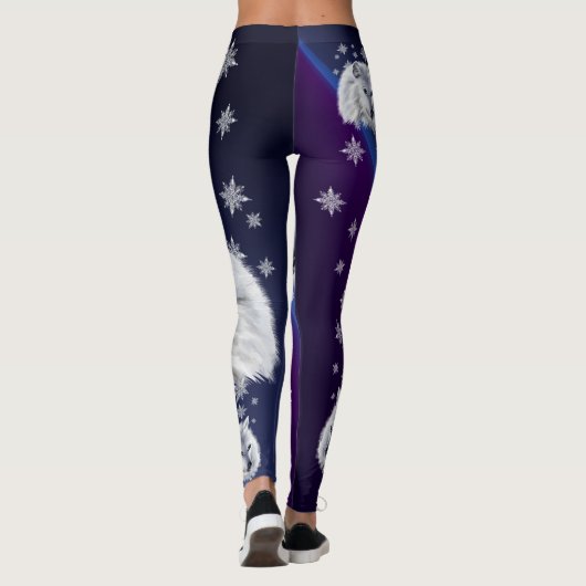 WEISSER SCHNEE-WOLF LEGGINGS (Rückseite)
