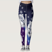 WEISSER SCHNEE-WOLF LEGGINGS (Vorderseite)