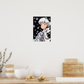 Weißer Schneeenkel. Poster (Küche)