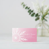 Weißer Schneeflocken auf der Website für Winterhoc Begleitkarte (Stehend Vorderseite)