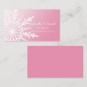 Weißer Schneeflocken auf der Website für Winterhoc Begleitkarte (Vorne/Hinten)