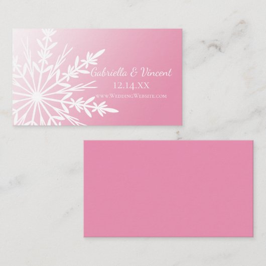 Weißer Schneeflocken auf der Website für Winterhoc Begleitkarte (Vorne/Hinten)