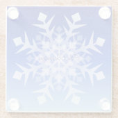 Weißer Schneeflocken auf sinkendem Schnee Glasuntersetzer (Rückseite)