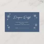 Weißer Schneeflocken Blauer Windelder Begleitkarte (Vorderseite)