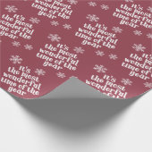 Weißer Schneeflocken Der schönste Zeittext auf Mar Geschenkpapier (Ecke)