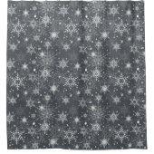 Weißer Schneeflocken-Duschvorhang Duschvorhang (Vorderseite)