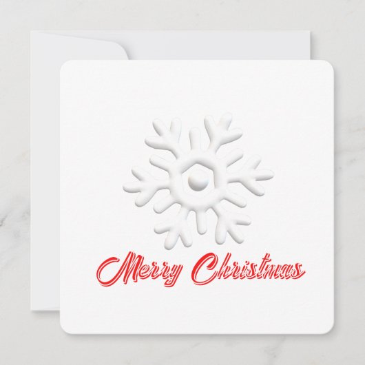 Weißer Schneeflocken Frohe Weihnachten (Vorderseite)